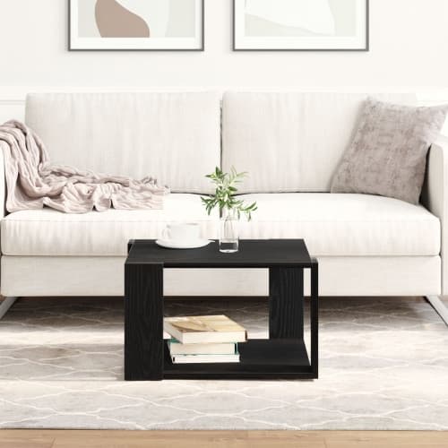 Soffbord svart ek 85x55x31 cm konstruerat trä