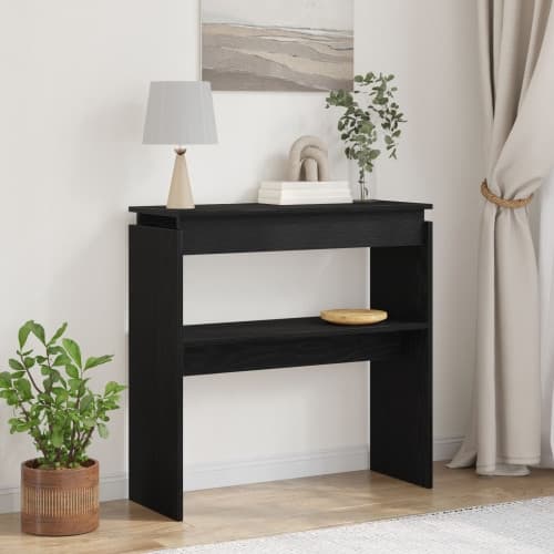 Konsolbord svart ek 80x30x80 cm konstruerat trä