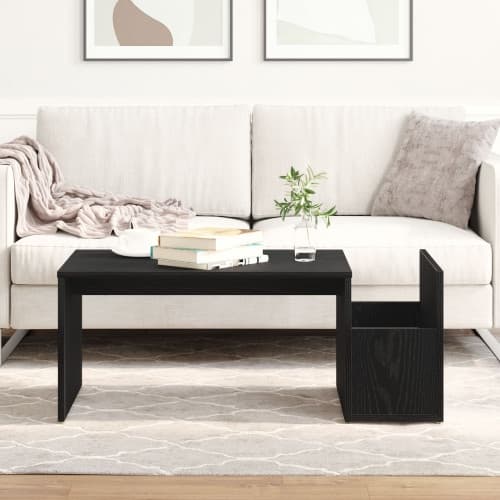 Kaffeebord Svart Ek 90x45x35 cm Gjort av trä