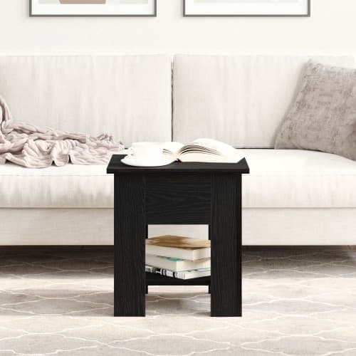 Soffbord svart ek 40x40x42 cm konstruerat trä