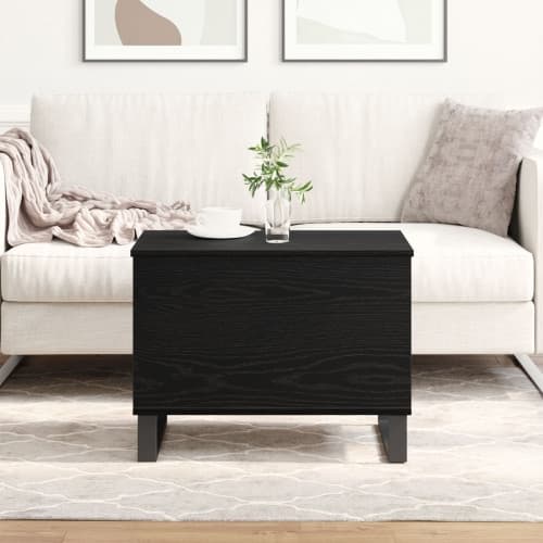 Soffbord öppningsbar ovansida svart ek 60x44,5x45 cm konstr.trä
