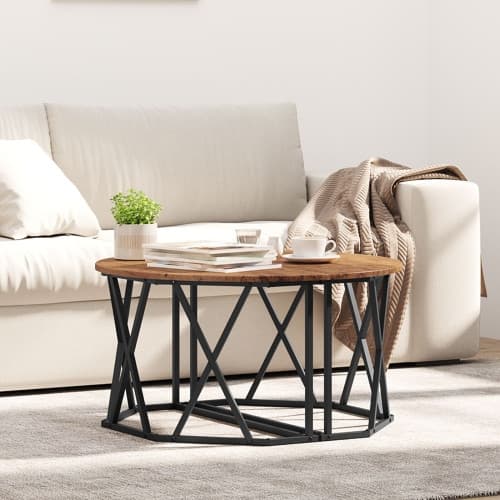 Kaffebord Gamla Trä 80x80x42 cm Konstruerat Trä