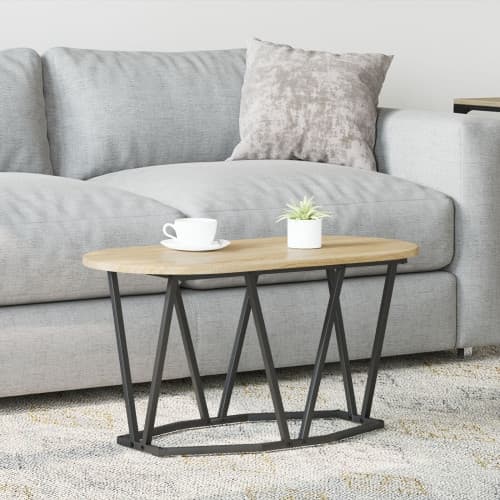 Kaffebord Sonoma Ek 80x40x40,5 cm - Trä och Metall
