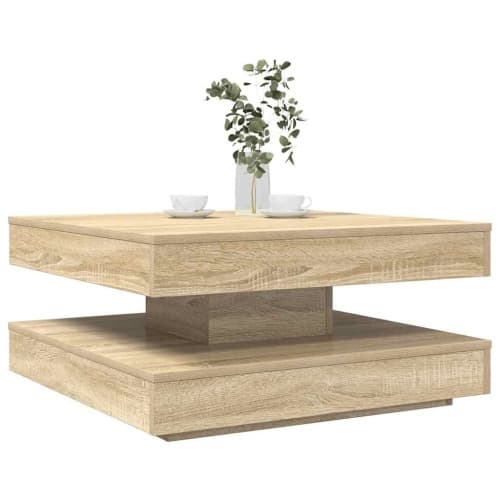Soffbord 360 grader vridbart sonoma-ek 70x70x34,5 cm