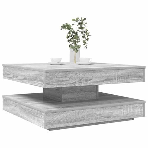 Soffbord 360 grader vridbart grå sonoma 70x70x34,5 cm