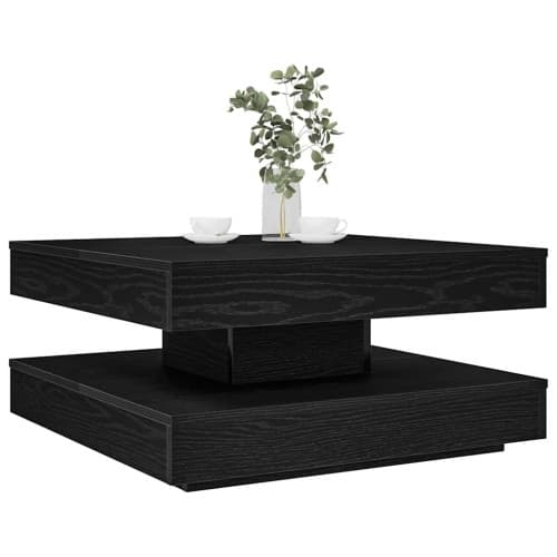 Soffbord 360 grader vridbart svart 70x70x34,5 cm