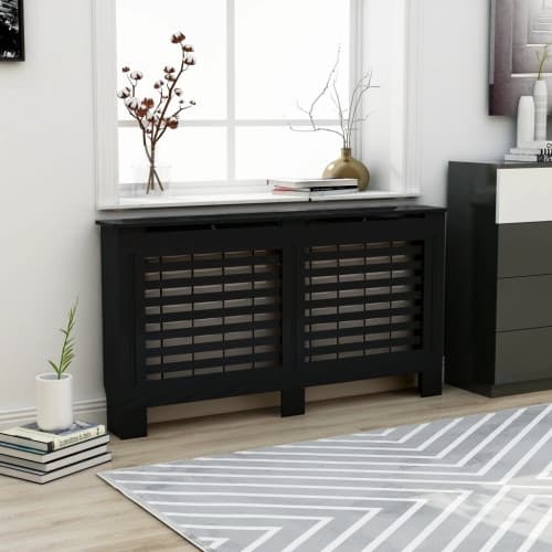 Elementskydd svart 152x19x81,5 cm MDF