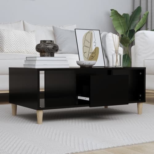 Soffbord svart 90x50x36,5 cm konstruerat trä