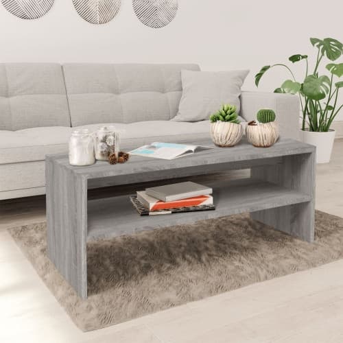 Soffbord grå sonoma 100x40x40 cm konstruerat trä