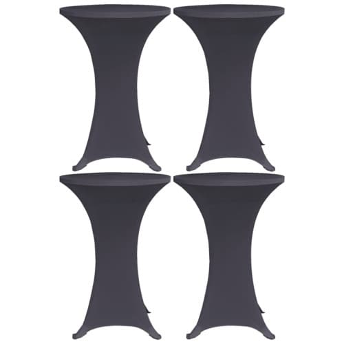 Bordsöverdrag 4 st 60 cm stretch antracit