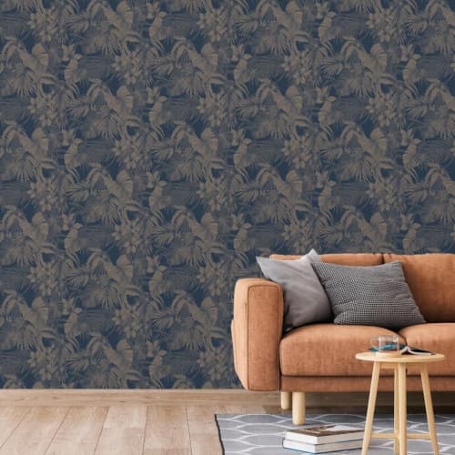 DUTCH WALLCOVERINGS Tapet Joelle silver och blå