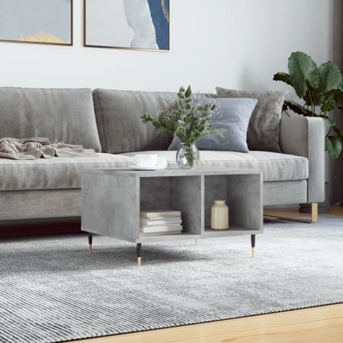 Soffbord betonggrå 60x50x36,5 cm konstruerat trä