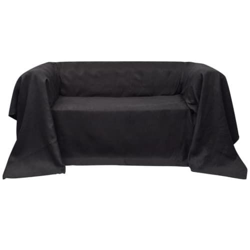 Sofföverdrag i mikromocka antracit 140 x 210 cm