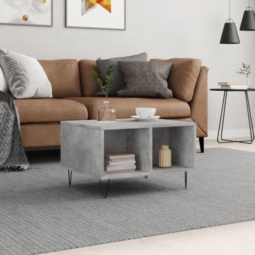 Soffbord betonggrå 60x50x36,5 cm konstruerat trä