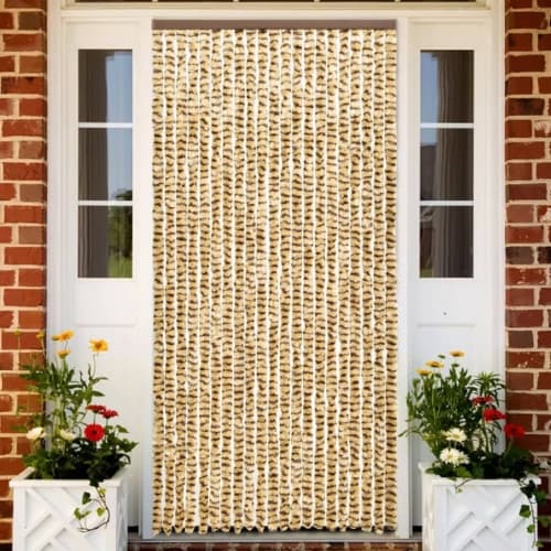 Insektsdraperi beige och brun 56x185 cm chenille