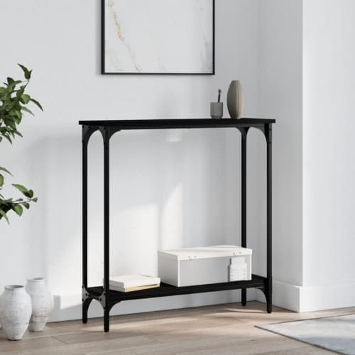 Konsolbord svart 75x22,5x75 cm konstruerat trä