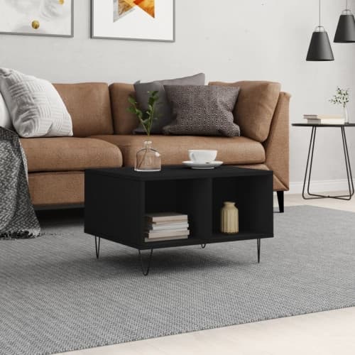 Soffbord svart 60x50x36,5 cm konstruerat trä
