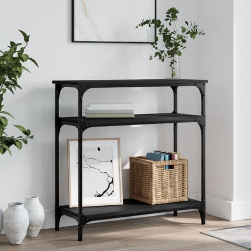 Konsolbord svart 75x29x75 cm konstruerat trä