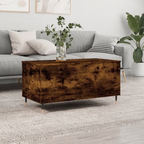 Soffbord rökfärgad ek 90x44,5x45 cm konstruerat trä