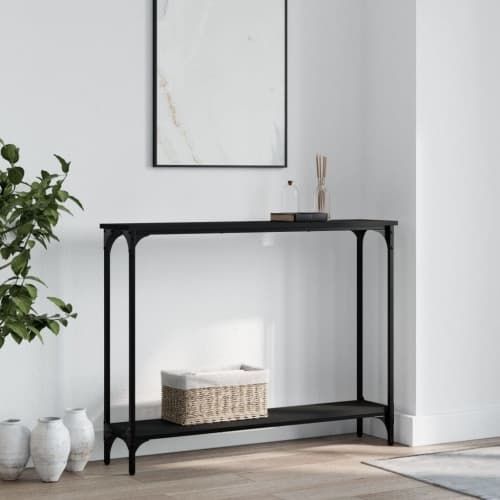 Konsolbord svart 100x22,5x75 cm konstruerat trä