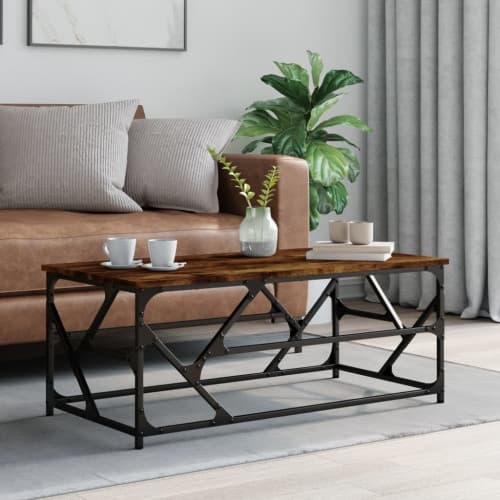 Soffbord rökfärgad ek 100x50x40 cm konstruerat trä