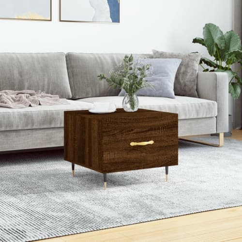 Soffbord brun ek 50x50x40 cm konstruerat trä