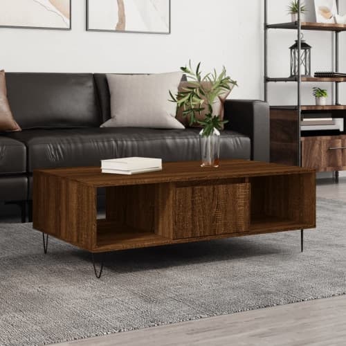 Soffbord brun ek 104x60x35 cm konstruerat trä