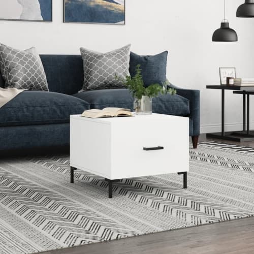 Soffbord svart 50x50x40 cm konstruerat trä