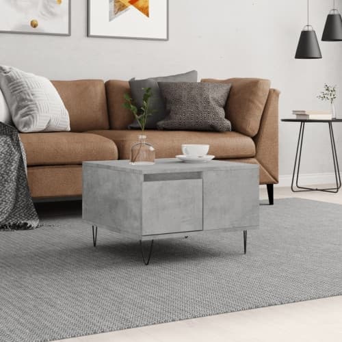 Soffbord betonggrå 55x55x36,5 cm konstruerat trä