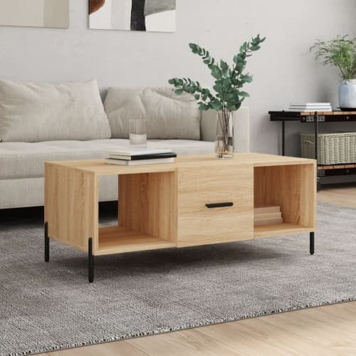 Soffbord sonoma-ek 102x50x40 cm konstruerat trä