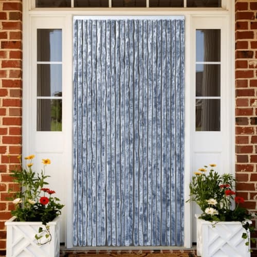Insektsdraperi silver 100x220 cm chenille