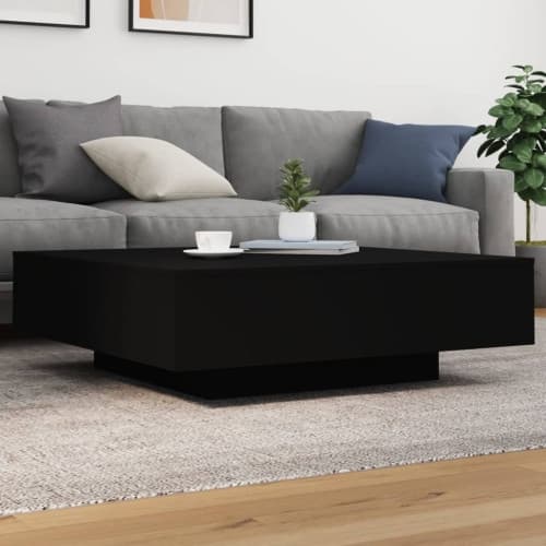 Soffbord svart 100x100x31 cm konstruerat trä