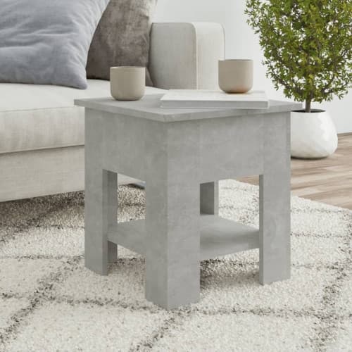 Soffbord betonggrå 40x40x42 cm konstruerat trä