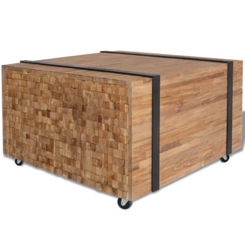 Sidobord teak 60x60x38 cm