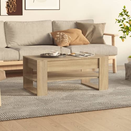 Soffbord sonoma-ek 102x55x45 cm konstruerat trä