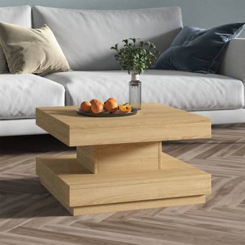 Soffbord ljusbrun 60x60x35 cm MDF
