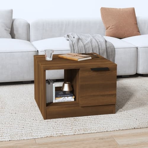 Soffbord brun ek 50x50x36 cm konstruerat trä