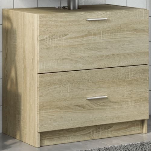 Tvättställsskåp sonoma-ek 59x37x59 cm konstruerat trä