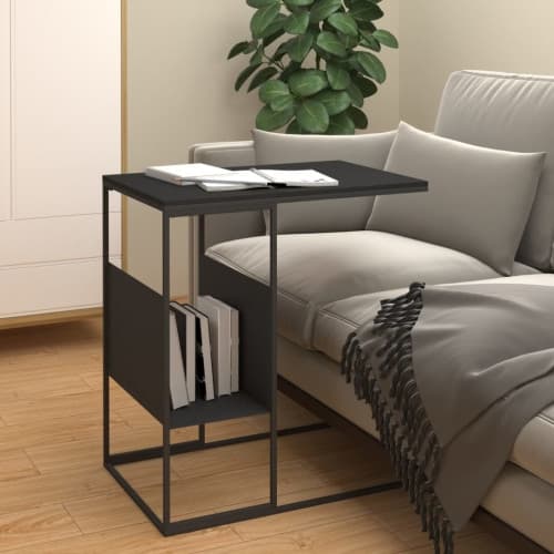Sidobord svart 55x36x59,5 cm konstruerat trä
