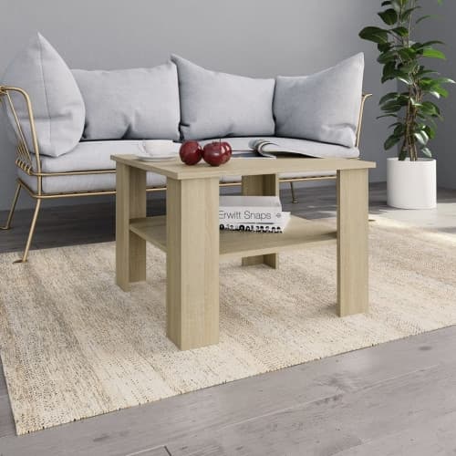 Soffbord sonoma-ek 60x60x42 cm konstruerat trä