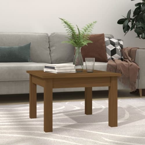 Soffbord honungsbrun 45x45x30 cm massiv furu