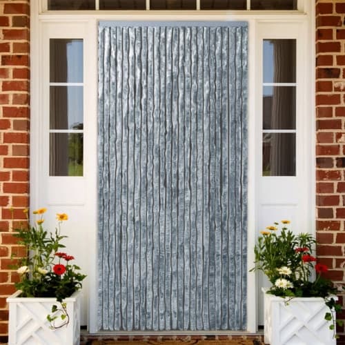 Insektsgardin vit och grå 100x230 cm chenille