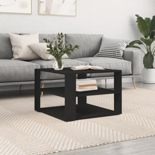 Soffbord svart 59,5x59,5x40 cm konstruerat trä