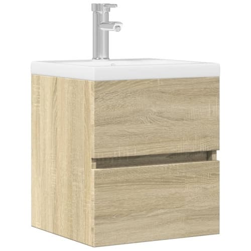 Tvättställsskåp sonoma-ek 41x38,5x45 cm konstruerat trä