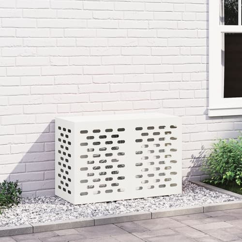 Airconditioneröverdrag - Vitt, 90x40x60 cm, Tillverkat av Stål