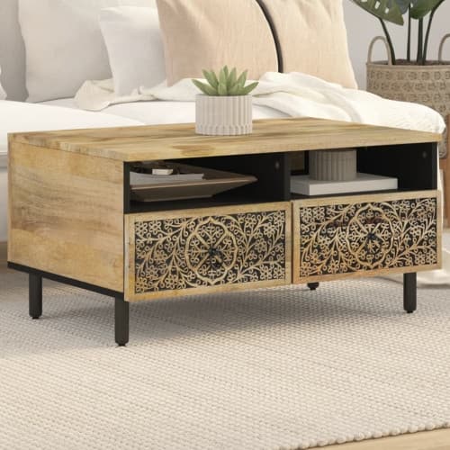 Soffbord 80x54x40 cm massivt mangoträ