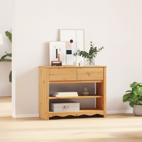 Konsolbord "DRAMMEN" 89,5x37x73 cm Massiv Furu