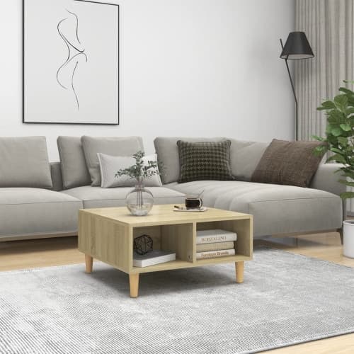 Soffbord sonoma-ek 60x60x30 cm konstruerat trä