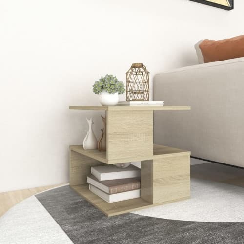 Sidobord sonoma-ek 40x40x40 cm konstruerat trä