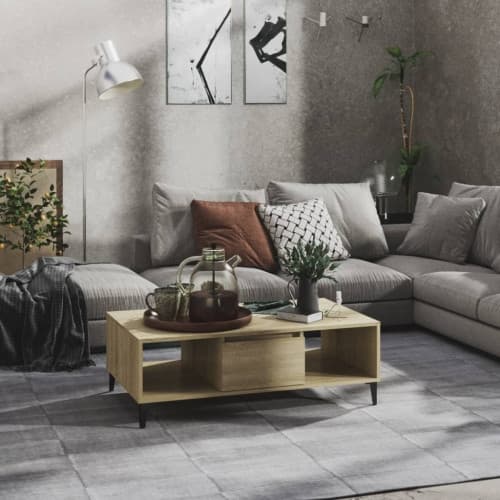 Soffbord sonoma-ek 103,5x60x35 cm konstruerat trä